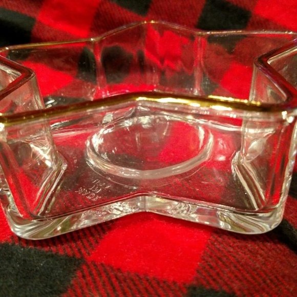 Vintage Indiana Glass Votive Holders, Candy/Nut Dishes Holiday Tree, Star & Bell - Picture 9 of 10